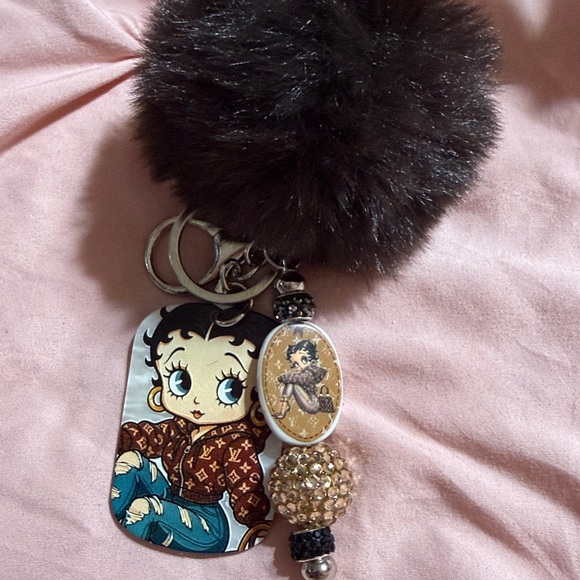 Brown and Tan Betty Boop 5 piece notebook and accessory set. - Picture 8 of 9